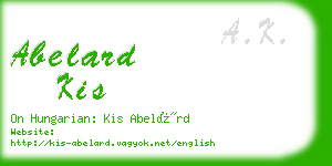 abelard kis business card